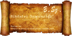Bikfalvi Szaniszló névjegykártya